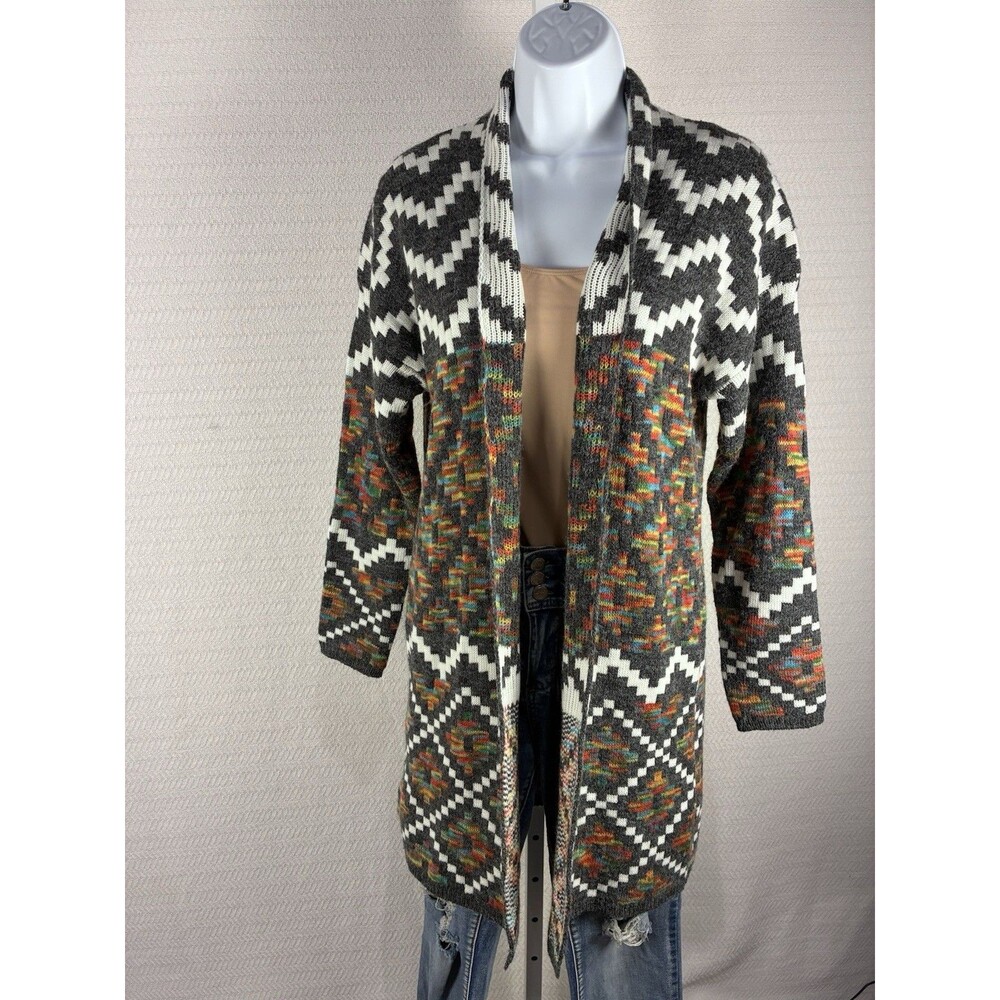 Women’s Zigzag Tribal Cardigan Sweater By Dreamers By Debut (S)